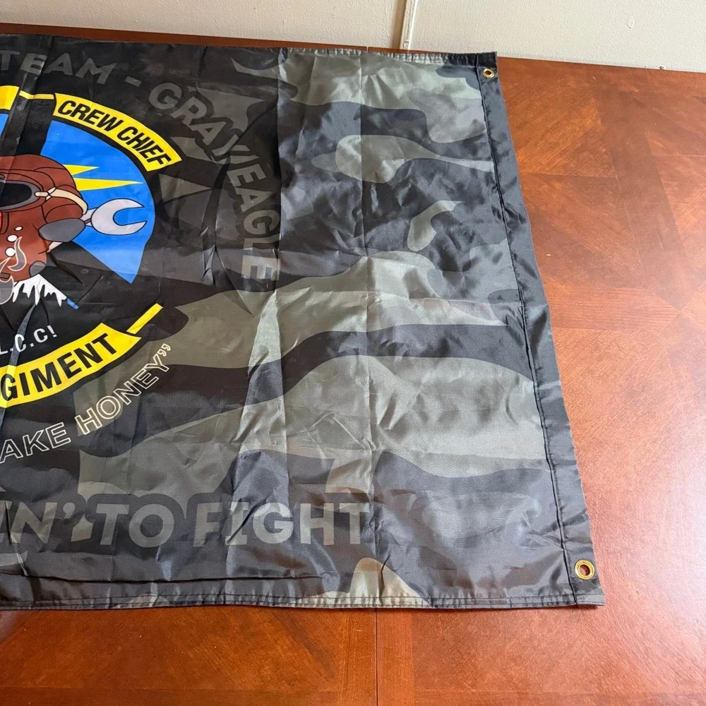 F/4 Aviation Regiment MQ-1C Gray Eagle Maintenance Team Camo Flag Banner